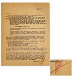 Hunter S. Thompson Letter Signed HST in Bold Red Ink -- ...my mother keeps asking me when Im going to finish the book...